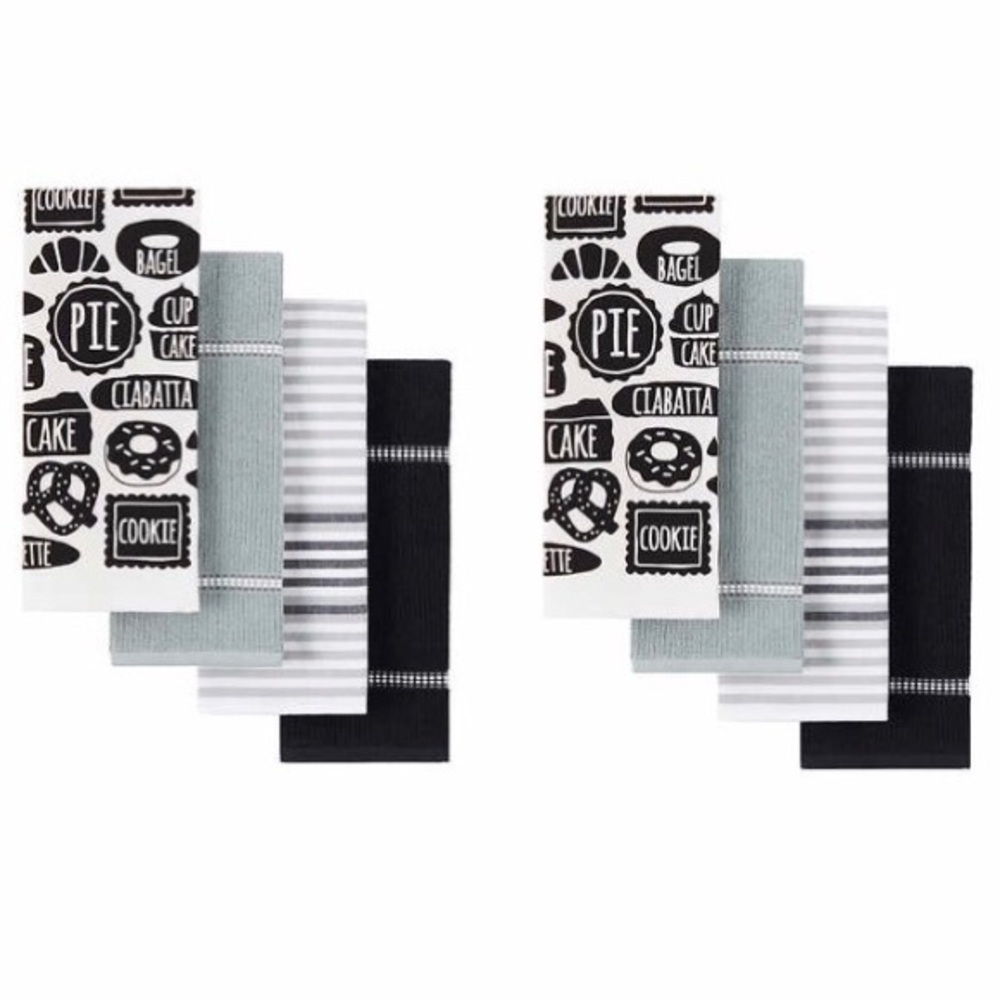Town & Country Culinary Classics - Eight Piece Kitchen Towel Set - Bake Goods
